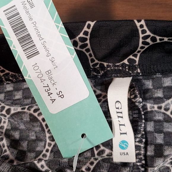 NEW NWT Gilli Melanie Style Swing Skirt Size Small Stitch Fix Black/Tan Ovals - Picture 3 of 6